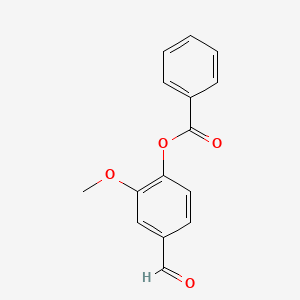 molecular formula C15H12O4 B1308561 4-Formyl-2-methoxyphenyl benzoate CAS No. 790-16-9