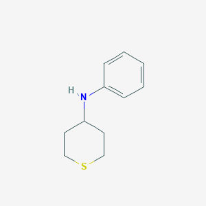 molecular formula C11H15NS B13085613 N-phenylthian-4-amine 