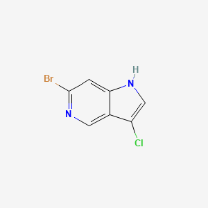 molecular formula C7H4BrClN2 B13085655 6-Bromo-3-chloro-1H-pyrrolo[3,2-c]pyridine 