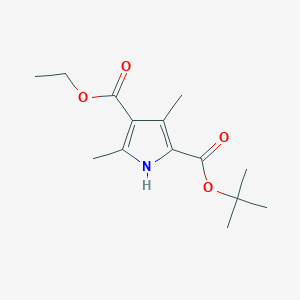 molecular formula C14H21NO4 B1308577 2-叔丁基 4-乙基 3,5-二甲基-1h-吡咯-2,4-二羧酸酯 CAS No. 86770-31-2