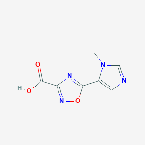 molecular formula C7H6N4O3 B13085810 5-(1-Methyl-1H-imidazol-5-yl)-1,2,4-oxadiazole-3-carboxylic acid 