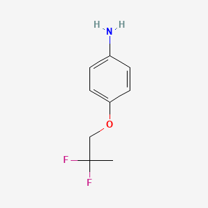 molecular formula C9H11F2NO B13085867 4-(2,2-Difluoropropoxy)aniline 