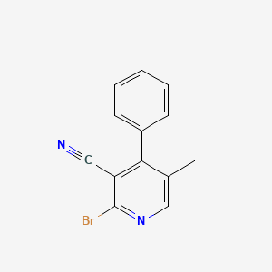 molecular formula C13H9BrN2 B13085873 2-Bromo-5-methyl-4-phenylnicotinonitrile CAS No. 65996-21-6