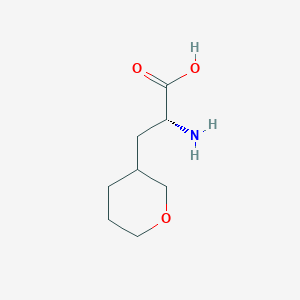 molecular formula C8H15NO3 B13085892 (2R)-2-amino-3-(oxan-3-yl)propanoic acid 