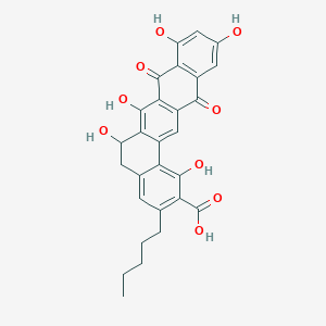 molecular formula C28H24O9 B130859 贝喹诺他汀 A CAS No. 151013-37-5