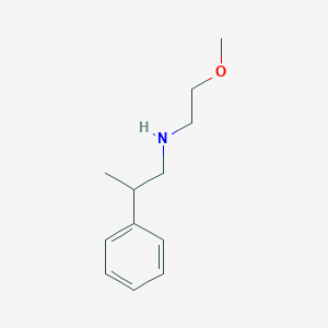 molecular formula C12H19NO B13085983 N-(2-methoxyethyl)-2-phenylpropan-1-amine 