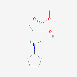 molecular formula C11H21NO3 B13086034 Methyl 2-((cyclopentylamino)methyl)-2-hydroxybutanoate 