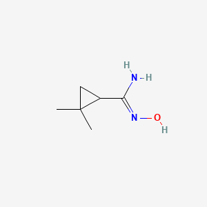 molecular formula C6H12N2O B13086057 N'-hydroxy-2,2-dimethylcyclopropane-1-carboximidamide 