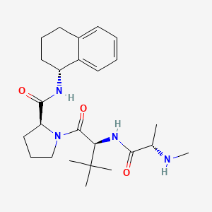 (S)-1-((S)-3,3-Dimethyl-2-((S)-2-(methylamino)propanamido)butanoyl)-N-((R)-1,2,3,4-tetrahydronaphthalen-1-yl)pyrrolidine-2-carboxamide