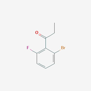 molecular formula C9H8BrFO B13086166 1-(2-Bromo-6-fluorophenyl)propan-1-one 