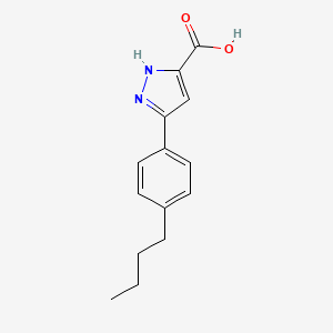 5-(4-Butylphenyl)-1H-pyrazole-3-carboxylic acid
