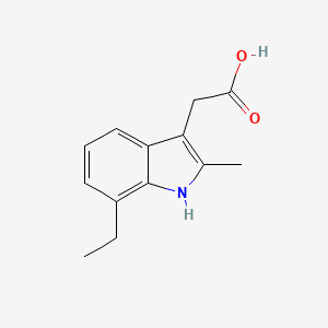 molecular formula C13H15NO2 B1308632 (7-Ethyl-2-methyl-1H-indol-3-yl)-acetic acid CAS No. 383131-65-5