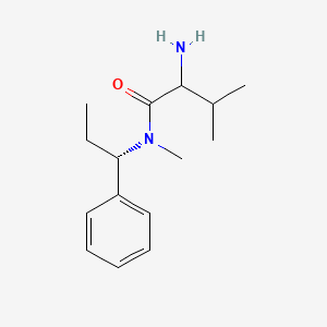 molecular formula C15H24N2O B13086343 2-Amino-N,3-dimethyl-N-((S)-1-phenylpropyl)butanamide 