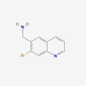 molecular formula C10H9BrN2 B13086383 (7-Bromoquinolin-6-yl)methanamine 