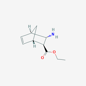 molecular formula C10H15NO2 B13086476 ethyl (1S,2S,3S,4R)-3-aminobicyclo[2.2.1]hept-5-ene-2-carboxylate 