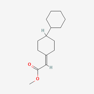 molecular formula C15H24O2 B13086659 Methyl 2-([1,1'-bi(cyclohexan)]-4-ylidene)acetate 