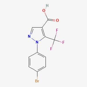 molecular formula C11H6BrF3N2O2 B1308676 1-(4-Bromophenyl)-5-(trifluoromethyl)-1H-pyrazole-4-carboxylic acid CAS No. 618070-63-6