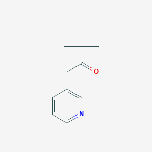 molecular formula C11H15NO B13086763 3,3-Dimethyl-1-(pyridin-3-yl)butan-2-one CAS No. 53873-01-1
