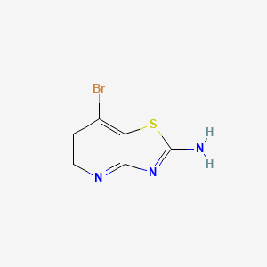 molecular formula C6H4BrN3S B13086770 7-Bromothiazolo[4,5-b]pyridin-2-amine 