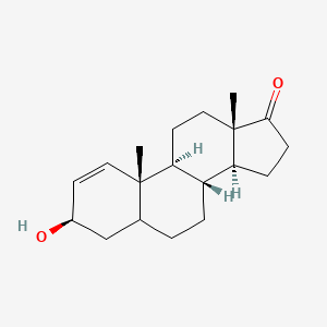 molecular formula C19H28O2 B13086846 (3R,8R,9S,10R,13S,14S)-3-Hydroxy-10,13-dimethyl-5,6,7,8,9,10,11,12,13,14,15,16-dodecahydro-3H-cyclopenta[a]phenanthren-17(4H)-one 