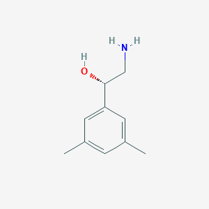 molecular formula C10H15NO B13086859 (1S)-2-amino-1-(3,5-dimethylphenyl)ethan-1-ol 
