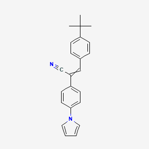 (Z)-3-[4-(tert-butyl)phenyl]-2-[4-(1H-pyrrol-1-yl)phenyl]-2-propenenitrile
