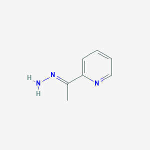 molecular formula C7H9N3 B13086895 2-(1-Hydrazonoethyl)pyridine 