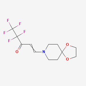 (E)-1-(1,4-dioxa-8-azaspiro[4.5]dec-8-yl)-4,4,5,5,5-pentafluoro-1-penten-3-one