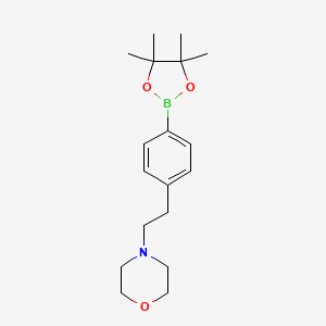 molecular formula C18H28BNO3 B1308695 4-(4-(4,4,5,5-Tetramethyl-1,3,2-dioxaborolan-2-yl)phenethyl)morpholine CAS No. 364794-81-0