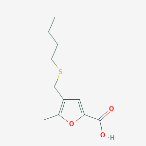 4-[(Butylthio)methyl]-5-methyl-2-furoic acid