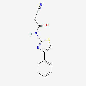 molecular formula C12H9N3OS B1308699 2-cyano-N-(4-phenyl-1,3-thiazol-2-yl)acetamide CAS No. 31557-89-8