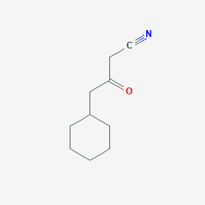 molecular formula C10H15NO B13087147 4-Cyclohexyl-3-oxobutanenitrile 