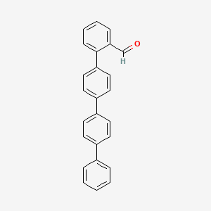molecular formula C25H18O B13087240 2-[4-(4-phenylphenyl)phenyl]benzaldehyde 