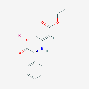 Potassium (R)-[(3-ethoxy-1-methyl-3-oxoprop-1-enyl)amino]phenylacetate