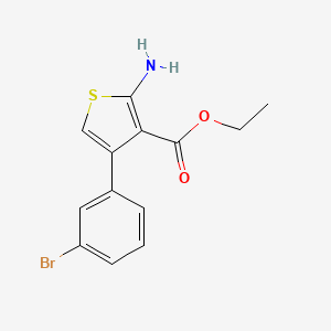 molecular formula C13H12BrNO2S B1308734 Ethyl 2-amino-4-(3-bromophenyl)thiophene-3-carboxylate CAS No. 438218-48-5