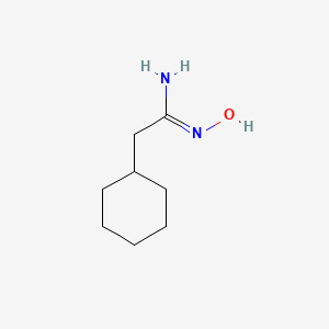 molecular formula C8H16N2O B13087407 N-hydroxyCyclohexaneethanimidamide 