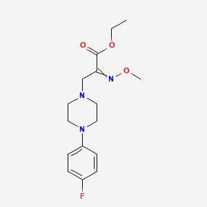 Ethyl 3-[4-(4-fluorophenyl)piperazino]-2-(methoxyimino)propanoate