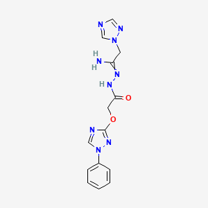 N-[[1-amino-2-(1,2,4-triazol-1-yl)ethylidene]amino]-2-[(1-phenyl-1,2,4-triazol-3-yl)oxy]acetamide