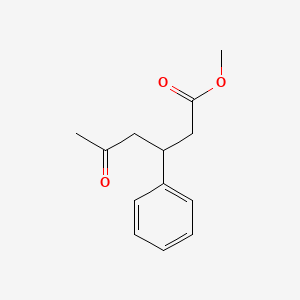 molecular formula C13H16O3 B13087520 Methyl 5-oxo-3-phenylhexanoate 