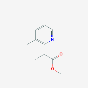molecular formula C11H15NO2 B13087542 Methyl 2-(3,5-dimethylpyridin-2-yl)propanoate 