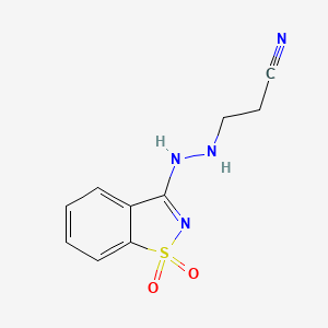 3-[2-(1,1-Dioxido-1,2-benzisothiazol-3-YL)hydrazino]propanenitrile