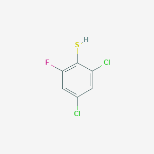 molecular formula C6H3Cl2FS B13087795 2,4-Dichloro-6-fluorobenzenethiol CAS No. 1242339-24-7