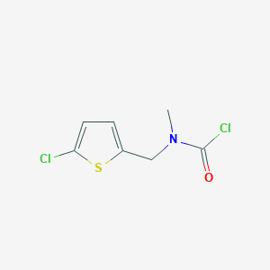 molecular formula C7H7Cl2NOS B13087930 N-[(5-Chlorothiophen-2-YL)methyl]-N-methylcarbamoyl chloride 