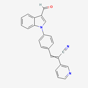 (Z)-3-[4-(3-formyl-1H-indol-1-yl)phenyl]-2-(3-pyridinyl)-2-propenenitrile