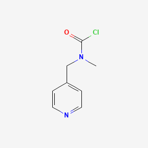 molecular formula C8H9ClN2O B13088170 N-methyl-N-(pyridin-4-ylmethyl)carbamoylchloride 