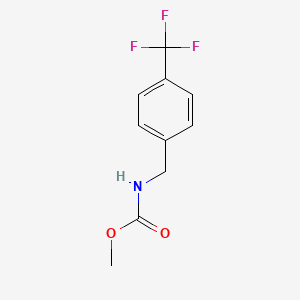 molecular formula C10H10F3NO2 B13088190 Methyl 4-(trifluoromethyl)benzylcarbamate 