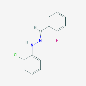 molecular formula C13H10ClFN2 B1308832 2-fluorobenzenecarbaldehyde N-(2-chlorophenyl)hydrazone 