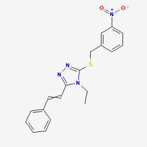 4-ethyl-3-[(3-nitrobenzyl)sulfanyl]-5-[(E)-2-phenylethenyl]-4H-1,2,4-triazole