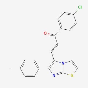 (E)-1-(4-chlorophenyl)-3-[6-(4-methylphenyl)imidazo[2,1-b][1,3]thiazol-5-yl]-2-propen-1-one