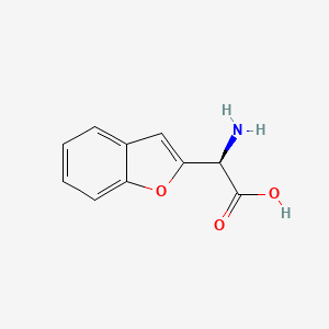 molecular formula C10H9NO3 B13088464 (R)-2-Amino-2-(benzofuran-2-YL)acetic acid CAS No. 1260619-31-5